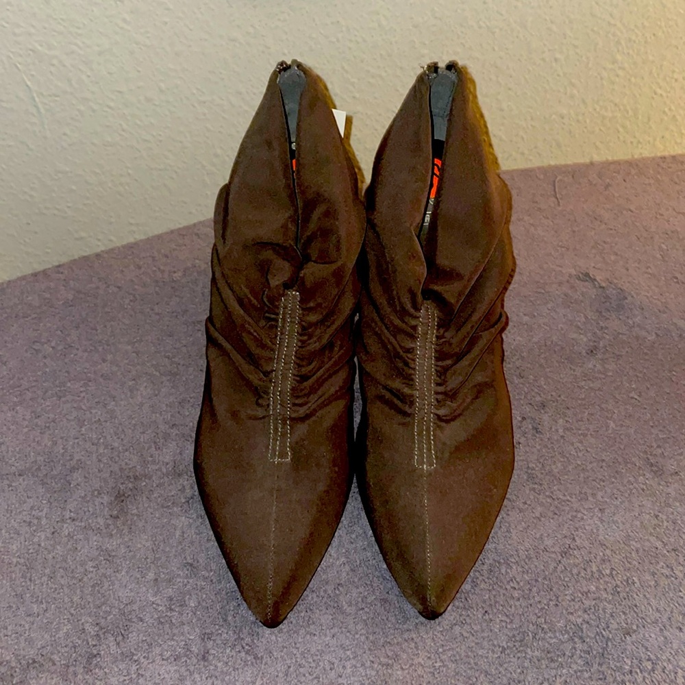 Zip in the back high heel shoes